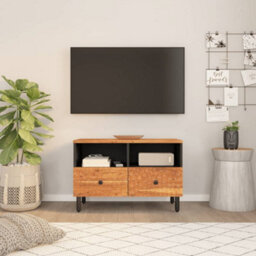 Berkfield Durable Tv Cabinet 70X33X46 Cm Solid Wood Acacia - thumbnail 3