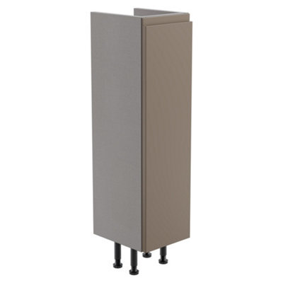 Westport Slim Matt Stone Grey Modern Freestanding Bathroom & Wet Room Base Unit (W)195mm (H)820mm - image 1