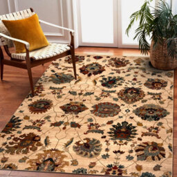 RugsX Wool Carpet Omega Latica Flowers Cream 170X235 Cm - thumbnail 1