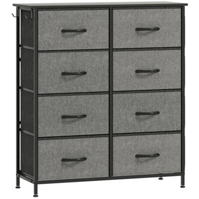 Wyld Haus Niri Reke Charcoal Grey Fabric And Metal 8-Drawer Storage Chest - - Foldable Drawers, Steel Frame - image 1