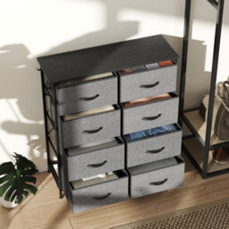 Wyld Haus Niri Reke Charcoal Grey Fabric And Metal 8-Drawer Storage Chest - - Foldable Drawers, Steel Frame - thumbnail 8