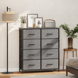 Wyld Haus Niri Reke Charcoal Grey Fabric And Metal 8-Drawer Storage Chest - - Foldable Drawers, Steel Frame - thumbnail 2