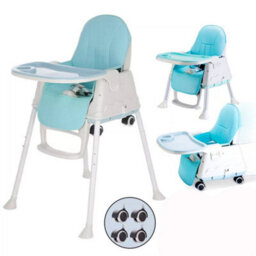 4-In-1 Adjustable Baby Highchair Infant High Feeding Seat Toddler Table Chair Uk - thumbnail 1