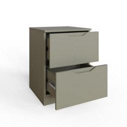 Fwstyle Luno Green 2 Drawer Bedside Chest Nightstand (H) 54Cm (W) 40Cm (D) 40Cm Extra Deep Drawers - thumbnail 5