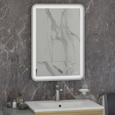 RAK Ceramics Rak Art Soft 600X800mm Chrome Led Illuminated Bathroom Mirror With Touch Sensor & Ip44 Rating - image 1