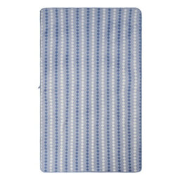 Living And Home 4 Pack Polyester Towel Set Blue Zigzag Wave Stripe Soft Absorbent Hanging Loop Bathroom Towel Kit - thumbnail 4