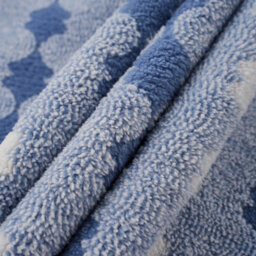 Living And Home 4 Pack Polyester Towel Set Blue Zigzag Wave Stripe Soft Absorbent Hanging Loop Bathroom Towel Kit - thumbnail 6