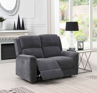 Erdington Power Recliner 2 Seater Sofa Dark Grey - image 1