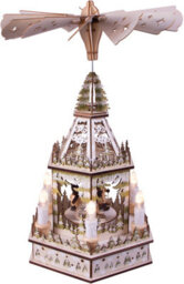 Netagon St Helens Home And Garden Battery Powered Wooden Christmas Pyramid With 6 Led Lights - thumbnail 4
