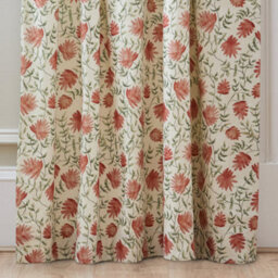 Voyage Maison Voyage Elai Fully Lined 100% Cotton Printed Pencil Pleat Curtain Pair, Terracotta, (W) 168 X (D) 137Cm - thumbnail 3