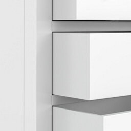 Farro White 4 Over 6 Chest Of Drawers Fully Assembled - Painted With Oak Top By Roseland Furniture - thumbnail 7
