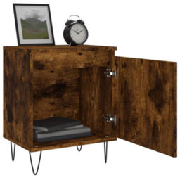 Vidaxl Bedside Cabinets 2 Pcs Smoked Oak 40X30X50 Cm Engineered Wood - thumbnail 4