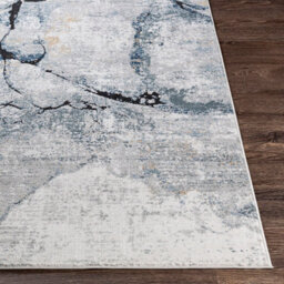 Livabliss Round Jolie-Abstract Grey Blue Ivory Brown Modern Marble Living Dining Bedroom Rug 160 X 160 Cm Easy Care, Non Shedding - thumbnail 5