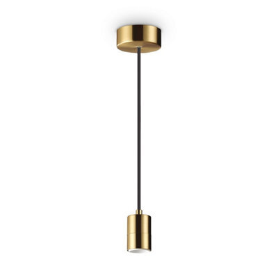 Ideal Lux Set Up Slim Pendant Ceiling Light Brass