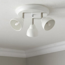 First Choice Lighting Set Of 2 Monaco - White & Brushed Chrome 3 Way Ceiling Spotlights - thumbnail 4