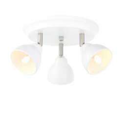 First Choice Lighting Set Of 2 Monaco - White & Brushed Chrome 3 Way Ceiling Spotlights - thumbnail 5