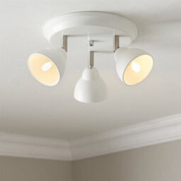 First Choice Lighting Set Of 2 Monaco - White & Brushed Chrome 3 Way Ceiling Spotlights - thumbnail 3