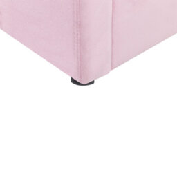 Beliani Anet Ottoman Kids Bed With Half-Round Headboard (Eu Single), Velvet, 90X200 Cm, Pink - thumbnail 8