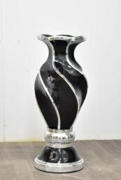 DEENZ Floor Vase Large 40X60Cm Crushed Diamond Crystal Sparkly Mirrored Black V049