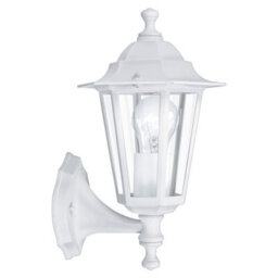 Stylish Ip44 Outdoor Wall Light - White Aluminium Lantern For Porches And Gardens