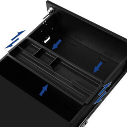 Songmics Office File Cabinet, Lockable And Pre-Assembled, 3 Drawers For Documents And Stationery, For Home Office Use, Black - thumbnail 5