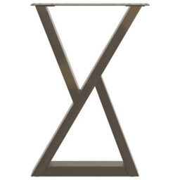 Berkfield Dining Table Legs 2 Pcs Natural Steel 60X(72-73.3) Cm Steel - thumbnail 5