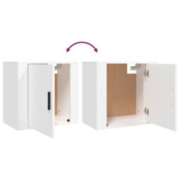 Berkfield Elegant Wall-Mounted Bedside Cabinets 2 Pcs White 50X30X47 Cm - thumbnail 9