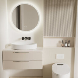 Durovin Bathrooms Wall Mounted Illuminated Led Bathroom Round Mirror Touch Sensitive Switch And Anti Fog 600 X 600mm - thumbnail 4