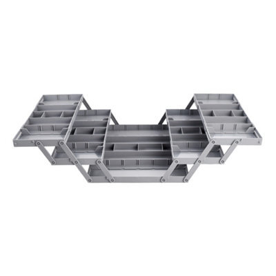 Thehotsale Expandable Adjustable 3-Tier Drawer Organiser With 5 Trays, Grey - image 1