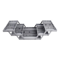 Thehotsale Expandable Adjustable 3-Tier Drawer Organiser With 5 Trays, Grey