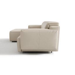 Valencia Valentina Leather Three Seats With Left Chaise Recliner Sofa Beige Nappa 11000 Leather Kiln Dried Wood - thumbnail 7