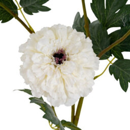 Hill Interiors African Marigold Large Spray Artificial Flower - Plastic - L11 X W11 X H100 Cm - White - thumbnail 3