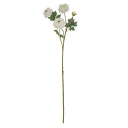 Hill Interiors African Marigold Large Spray Artificial Flower - Plastic - L11 X W11 X H100 Cm - White - thumbnail 1