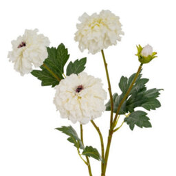Hill Interiors African Marigold Large Spray Artificial Flower - Plastic - L11 X W11 X H100 Cm - White - thumbnail 2