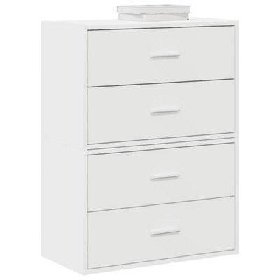 Walplus Cabinets With 2 Drawers 2 Pcs White 60X31X40 Cm Engineered Wood - image 1