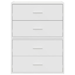Walplus Cabinets With 2 Drawers 2 Pcs White 60X31X40 Cm Engineered Wood - thumbnail 4