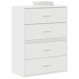 Walplus Cabinets With 2 Drawers 2 Pcs White 60X31X40 Cm Engineered Wood - thumbnail 1