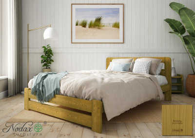 Nodax Durable & Eco-Finish Colour Wooden Bed Frame With Woodstain Finish - F1 Aurora Bed Frame 4Ft (Botany) - image 1