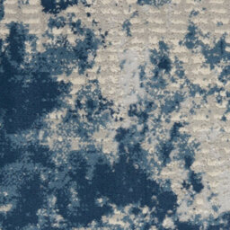 Grey Blue Rug, 10mm Thick Abstract Rug, Stain-Resistant Modern Luxurious Rug For Bedroom, & Diningroom-66Cm X 230Cm (Runner) - thumbnail 4
