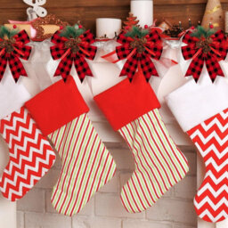Amorly 6 Pcs Christmas Bows Xmas Bows Tree Decor,red Black Buffalo Plaid Decor, Christmas Decoration For Hometree Party Front Door - thumbnail 6