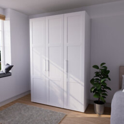 Atomia Modern Matt Pocelain Tall Triple Wardrobe (H)2247mm (W)1000mm (D)580mm - thumbnail 1