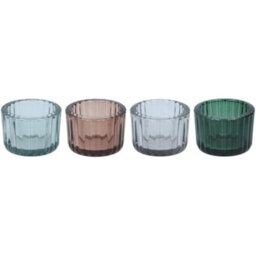 4Pc Candle Holder Stylish Glass For Tea Lights Tapered Votive Candles For Home Party Decoration Table Centrepiece Celebrations ... - thumbnail 3
