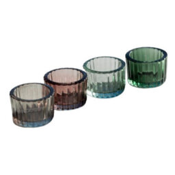 4Pc Candle Holder Stylish Glass For Tea Lights Tapered Votive Candles For Home Party Decoration Table Centrepiece Celebrations ... - thumbnail 2