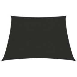 Berkfield Sunshade Sail 160 G/m2 Black 4/5X3 M Hdpe - thumbnail 1