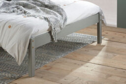 Save On Goods UK 4Ft6 Double Grey Painted Wood Bed Frame.wooden Shaker Style,low Footend Bedstead - thumbnail 3