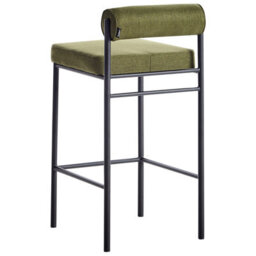 Beliani Set Of 2 Bar Chairs Amaya Green - thumbnail 6
