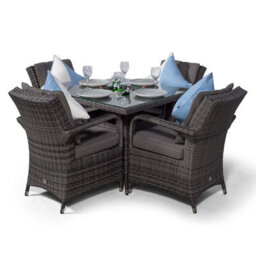 That's Furniture Arizona Square 4 Seater Patio Dining Set With Ice Bucket Drinks Cooler - Grey - thumbnail 6
