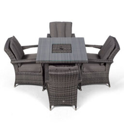 That's Furniture Arizona Square 4 Seater Patio Dining Set With Ice Bucket Drinks Cooler - Grey - thumbnail 7