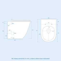 Nes Home Lex 500mm Vanity Basin Unit, Wc Unit & Ellis Back To Wall Toilet Grey - thumbnail 9