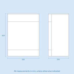 Nes Home Lex 500mm Vanity Basin Unit, Wc Unit & Ellis Back To Wall Toilet Grey - thumbnail 8